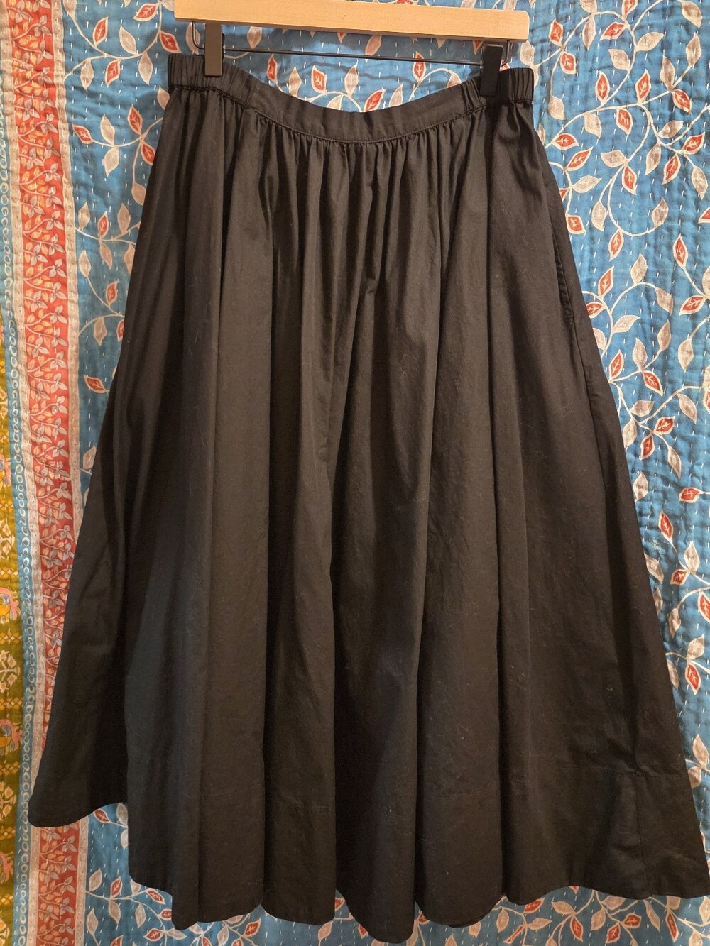 Free People sz L Lowen Midi Skirt in Black - Picture 2 of 8